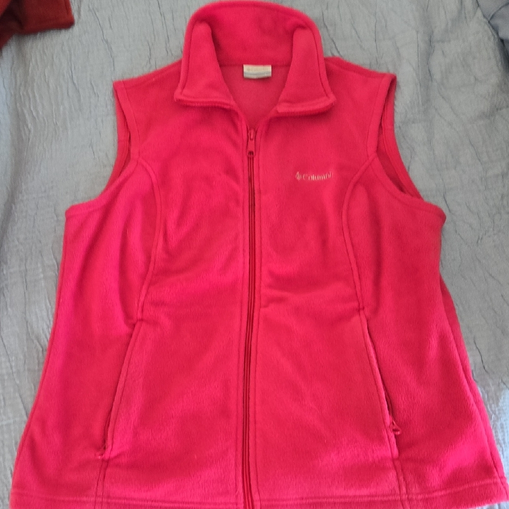 Columbia Bright Pink Fleece Vest